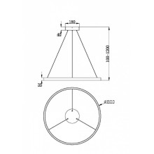 LED пендел MAYTONI MOD058PL-L42B3K RIM