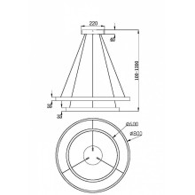 LED пендел MAYTONI MOD058PL-L74B3K RIM