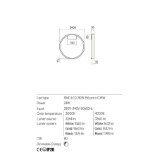 LED плафон REDO 01-2816 FEBE SWH D400 4000K