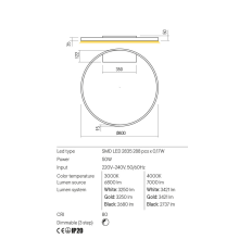 LED плафон REDO 01-2846 FEBE SWH D800 4000K