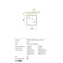 LED плафон REDO 01-2856 FEBE SBK 4000K