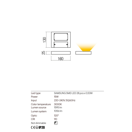 LED аплик REDO 01-3014 LAMINA