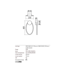 LED аплик REDO 01-3293 LEO CCT BK