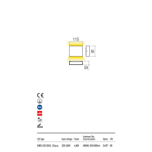 LED фасаден аплик REDO OUTDOOR 90379 KAMAL 4000K