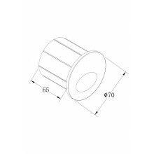 LED фасадна луна за вграждане в стена MAYTONI O015SL-L3W3K BIL