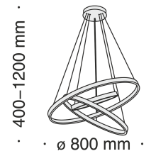 LED пендел MAYTONI MOD058PL-L100B4K RIM