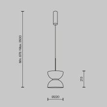 LED пендел MAYTONI MOD178PL-L11B3K KYOTO