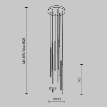 LED пендел MAYTONI MOD236PL-L54B3K LIGHT STICK