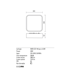 LED плафон за баня REDO 01-1354 SCREEN IP