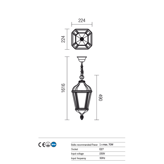 Градински пендел REDO OUTDOOR 9659 ESSEN