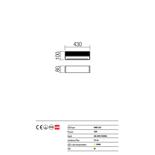 LED аплик REDO 01-1343 DUEL