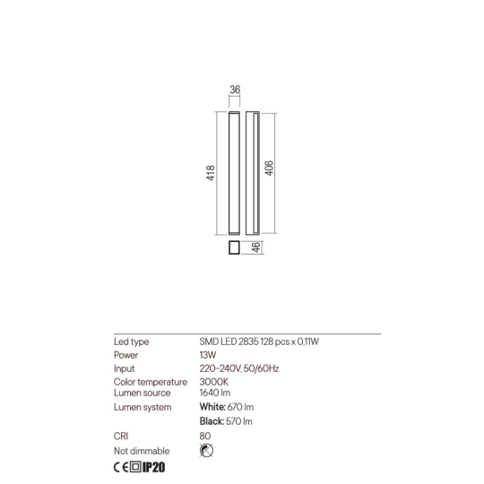 LED аплик REDO 01-2760 PLOT