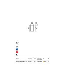 LED фасаден аплик REDO OUTDOOR 90019 TOKYO 12W 3000K IP54