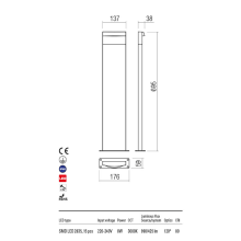 LED градински стълб REDO OUTDOOR 90428 POLIFEMO