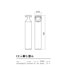 LED градински стълб REDO OUTDOOR 90504 XWALK