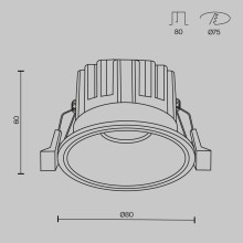 LED луна за вграждане MAYTONI DL058-12W3K-BS ROUND