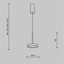 LED пендел MAYTONI MOD041PL-L15WG3K EL