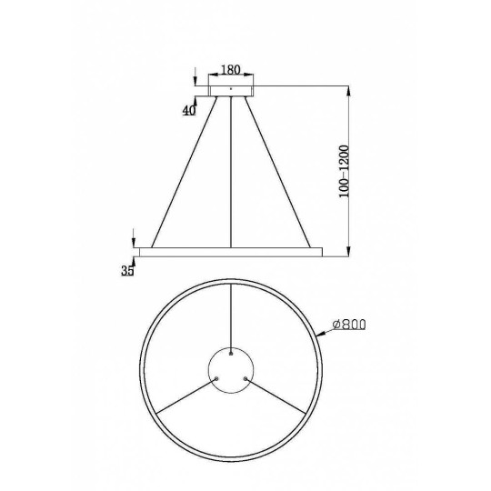 LED пендел MAYTONI MOD058PL-L42BS3K RIM