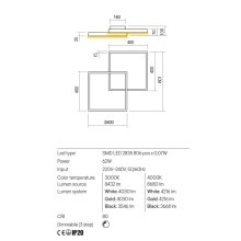 LED плафон REDO 01-2858 FEBE SWH 4000K