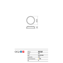 LED плафон за баня REDO 01-1453 NAJI