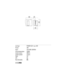 LED аплик REDO 01-2339 TOMIX