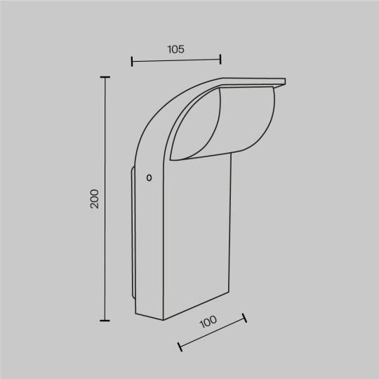 LED фасаден аплик MAYTONI O446WL-L7GF3K STOCK