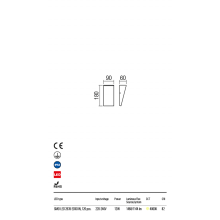 LED фасаден аплик REDO OUTDOOR 90020 TOKYO 12W 4000K IP54