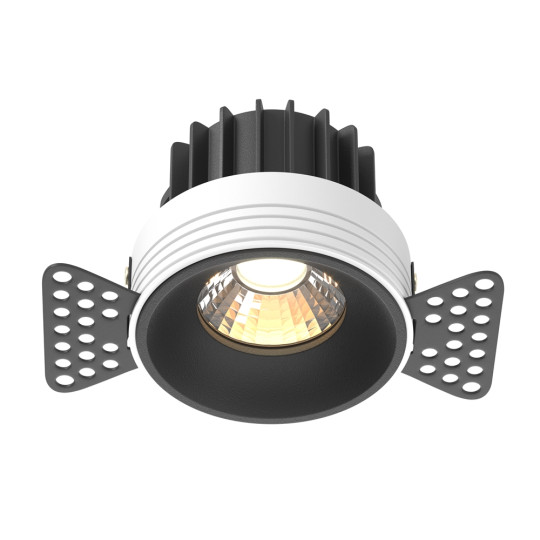 LED луна за вграждане MAYTONI DL058-12W3K-TRS-B ROUND TRIMLESS