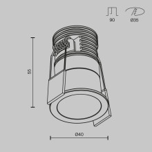 LED луна за вграждане MAYTONI DL089-5W3K-BW MINOR