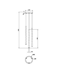 LED пендел MAYTONI MOD132PL-L18BK CASCADE