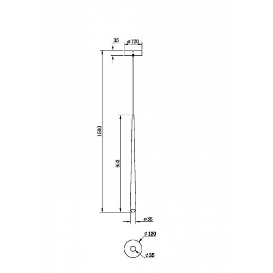 LED пендел MAYTONI MOD132PL-L28BK CASCADE