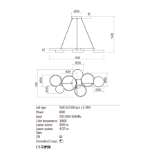 LED пендел REDO 01-2547 CRONOS