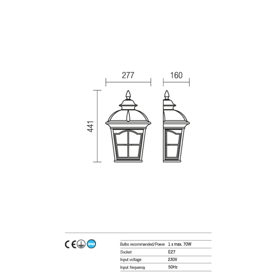 Градински аплик REDO OUTDOOR 9651 YORK