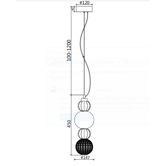 LED пендел MAYTONI P069PL-L17CH3K COLLAR