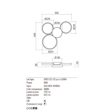 LED плафон REDO 01-2537 CRONOS