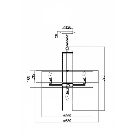 Пендел MAYTONI MOD151PL-05G IMPRESSIVE