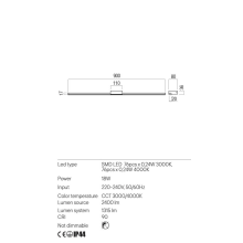 LED аплик за баня REDO 01-3271 ASTON