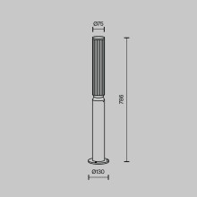 LED градински стълб MAYTONI O593FL-L12BR3K LIT