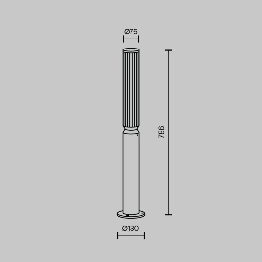 LED градински стълб MAYTONI O593FL-L12BR3K LIT