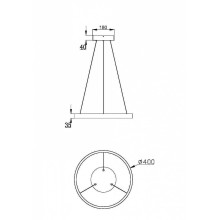 LED пендел MAYTONI MOD058PL-L22BS3K RIM