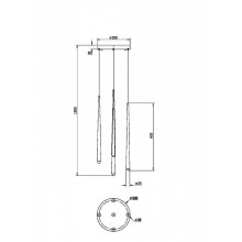 LED пендел MAYTONI MOD132PL-L28BK2 CASCADE