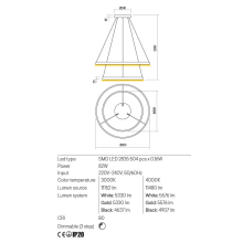 LED пендел REDO 01-2897 FEBE SBK 3000K