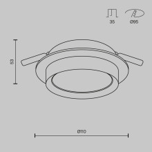 Луна за вграждане MAYTONI DL086-GX53-RD-BG HOOP