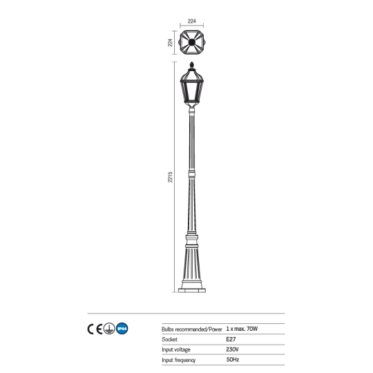 Градински стълб REDO OUTDOOR 9662 ESSEN