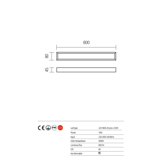 LED Аплик REDO 01-1130 HORIZON