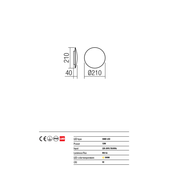 LED аплик REDO 01-1333 UMBRA