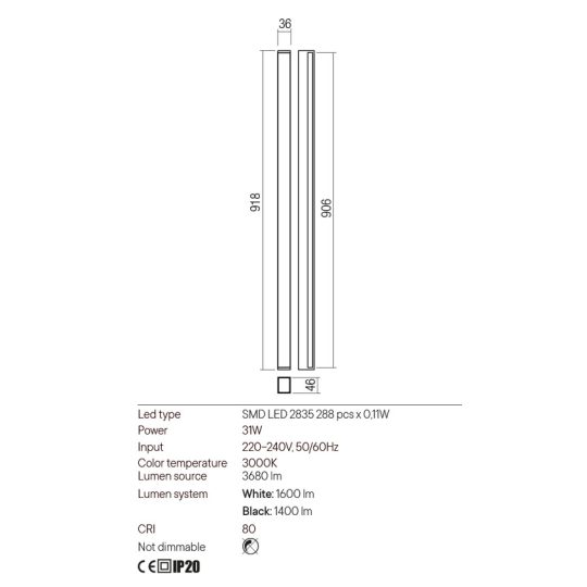 LED аплик REDO 01-2764 PLOT