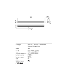 LED аплик за баня REDO 01-3262 DIZZY