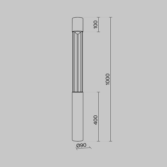 LED градински стълб MAYTONI O427FL-L12GF3K MILL