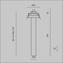 LED луна за вграждане MAYTONI C140RS-L300-7W3K-W FOCUS T